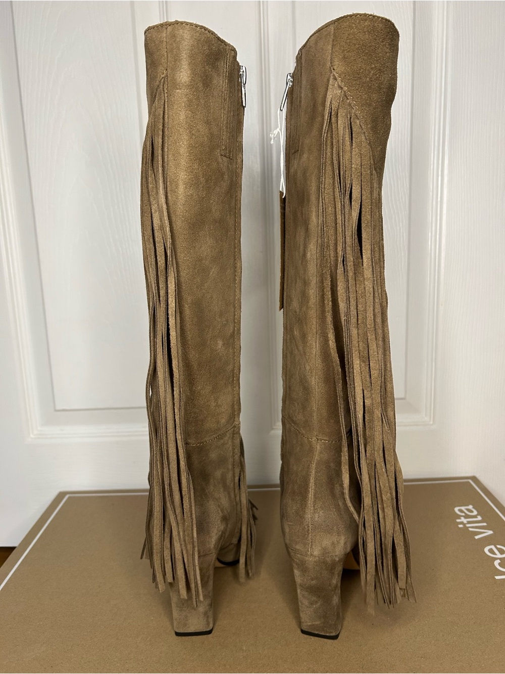 Anthropologie Dolce Vita Giano Suede Fringe Boots - Picture 11 of 15